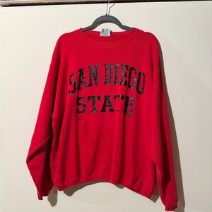 Vintage 90s Red San Diego State Sweatshirt